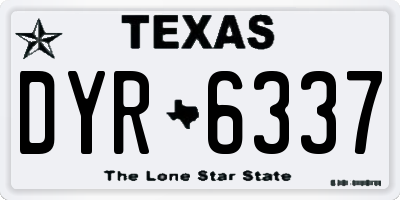 TX license plate DYR6337