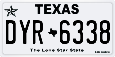 TX license plate DYR6338