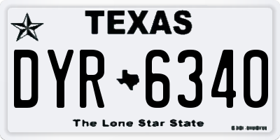 TX license plate DYR6340