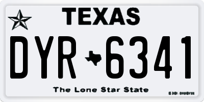 TX license plate DYR6341
