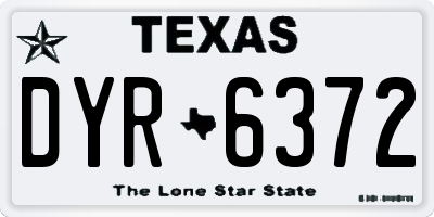 TX license plate DYR6372