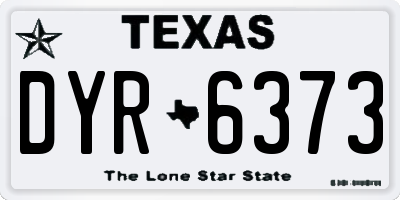 TX license plate DYR6373