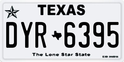 TX license plate DYR6395