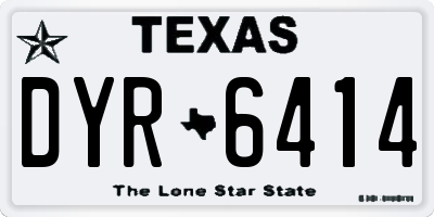 TX license plate DYR6414