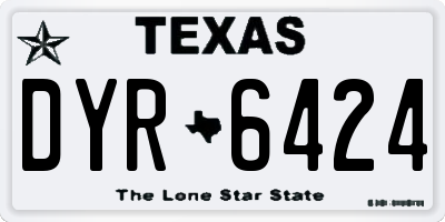 TX license plate DYR6424