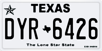 TX license plate DYR6426