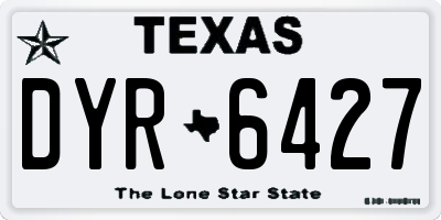 TX license plate DYR6427