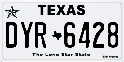 TX license plate DYR6428