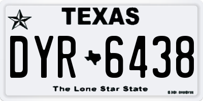 TX license plate DYR6438