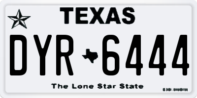 TX license plate DYR6444