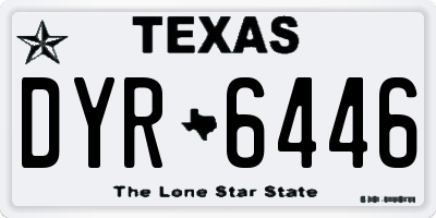 TX license plate DYR6446