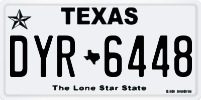 TX license plate DYR6448