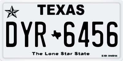 TX license plate DYR6456