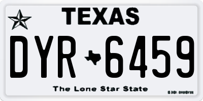 TX license plate DYR6459