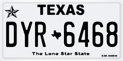 TX license plate DYR6468