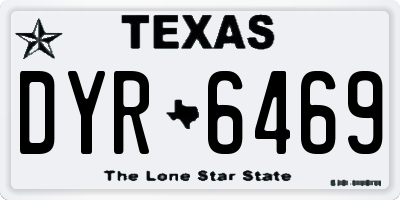 TX license plate DYR6469