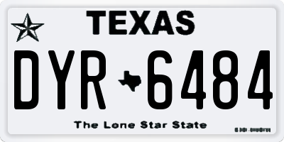 TX license plate DYR6484