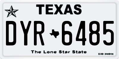 TX license plate DYR6485