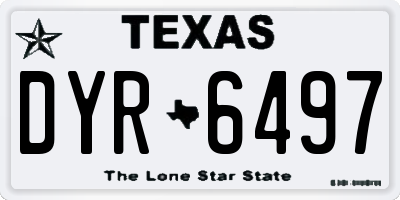TX license plate DYR6497