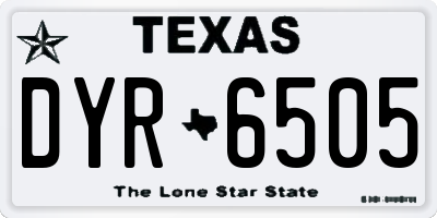 TX license plate DYR6505
