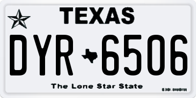 TX license plate DYR6506