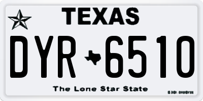 TX license plate DYR6510