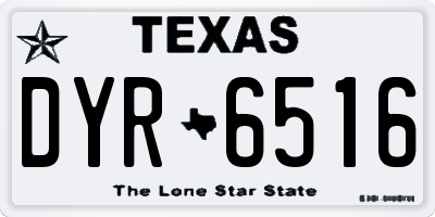 TX license plate DYR6516