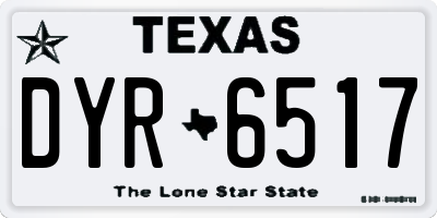TX license plate DYR6517