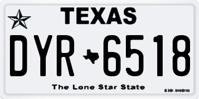 TX license plate DYR6518