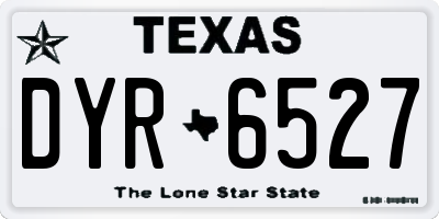 TX license plate DYR6527