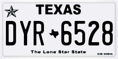 TX license plate DYR6528