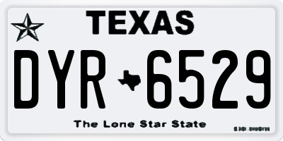 TX license plate DYR6529
