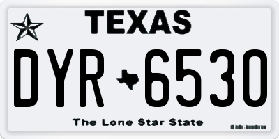 TX license plate DYR6530