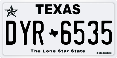 TX license plate DYR6535