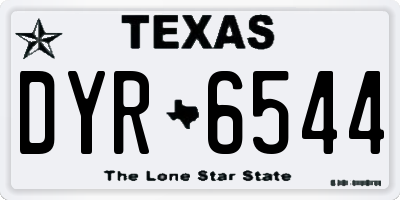 TX license plate DYR6544