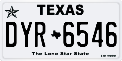 TX license plate DYR6546