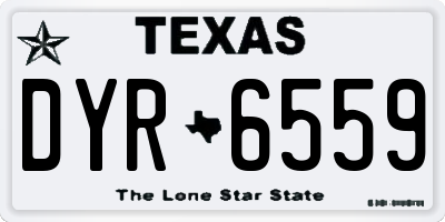 TX license plate DYR6559