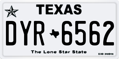 TX license plate DYR6562