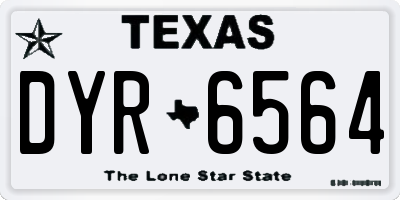TX license plate DYR6564