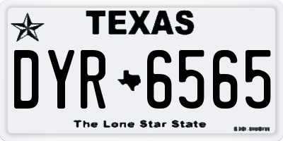 TX license plate DYR6565