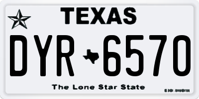 TX license plate DYR6570