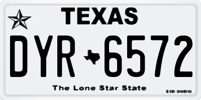 TX license plate DYR6572