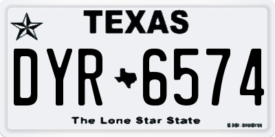 TX license plate DYR6574
