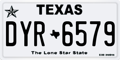 TX license plate DYR6579