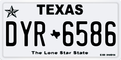 TX license plate DYR6586