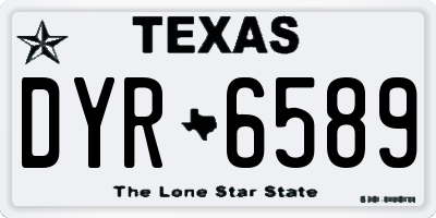 TX license plate DYR6589