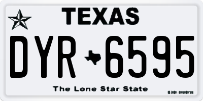 TX license plate DYR6595
