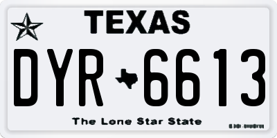 TX license plate DYR6613