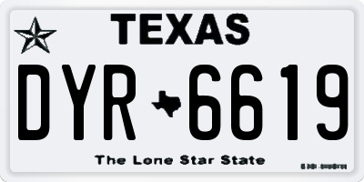 TX license plate DYR6619