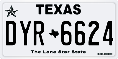 TX license plate DYR6624